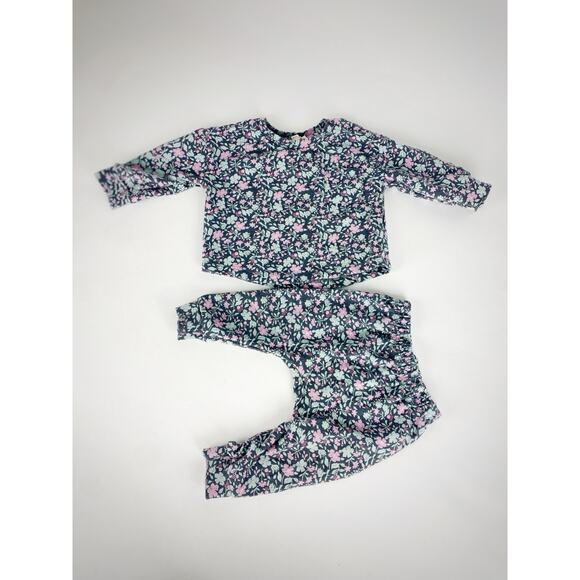 Jessica Simpson 2 PC Sweatshirt & Pants Set 6-9 months Baby Girl Floral Spring - Picture 3 of 5